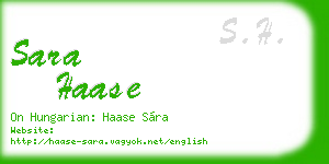 sara haase business card